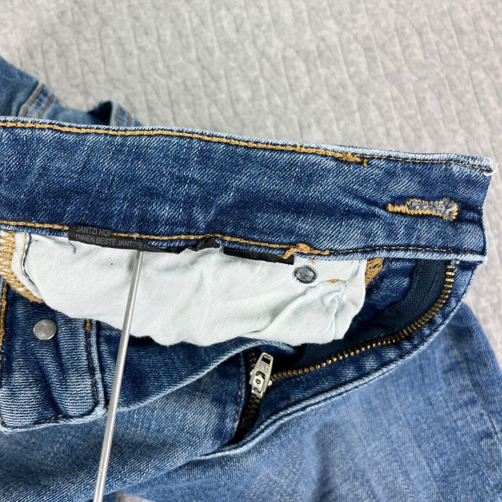 Zara Bootcut Jeans Women 2/23X31 Blue High Rise Flare Raw Hem Light wash - Picture 9 of 10